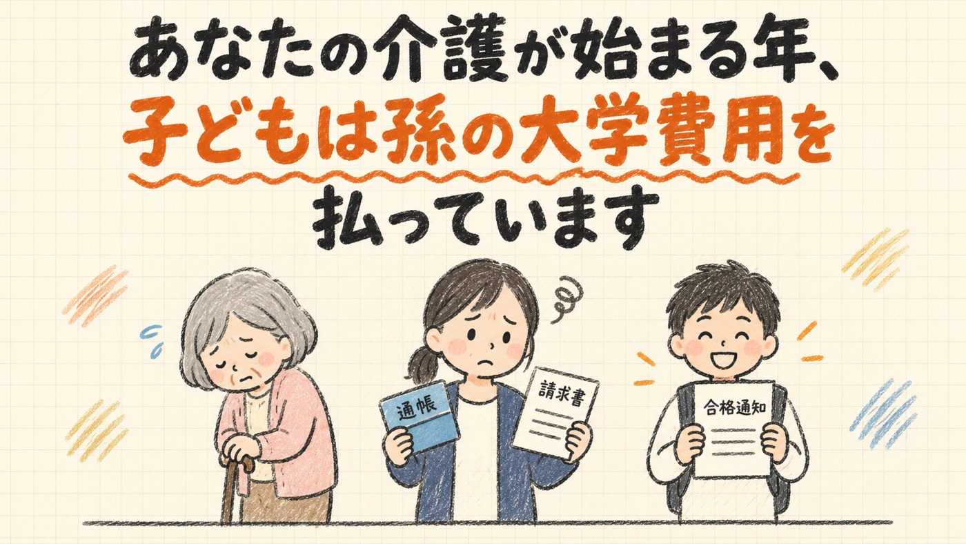あなたの介護が始まる年、子どもは孫の大学費用を払っています